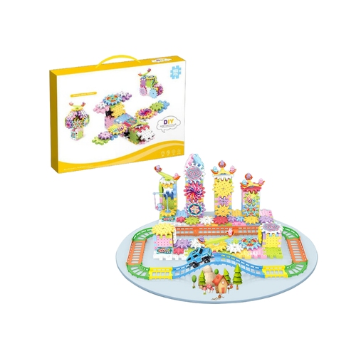 Montessori Bouwset met Tandwielen – Creatief & Bewegend Constructiespeelgoed (3+)