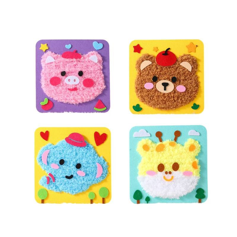 Creatieve Dieren Borduurkit voor Kinderen – Motorisch & Fantasierijk Knutselspel (3+)