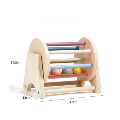 Montessori Houten Ballentrommel (6 mnd+) – Sensorisch Speelgoed voor Baby’s