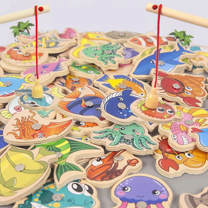 Montessori Magnetisch Visspel van Hout (2+) – Educatief Motoriekspel