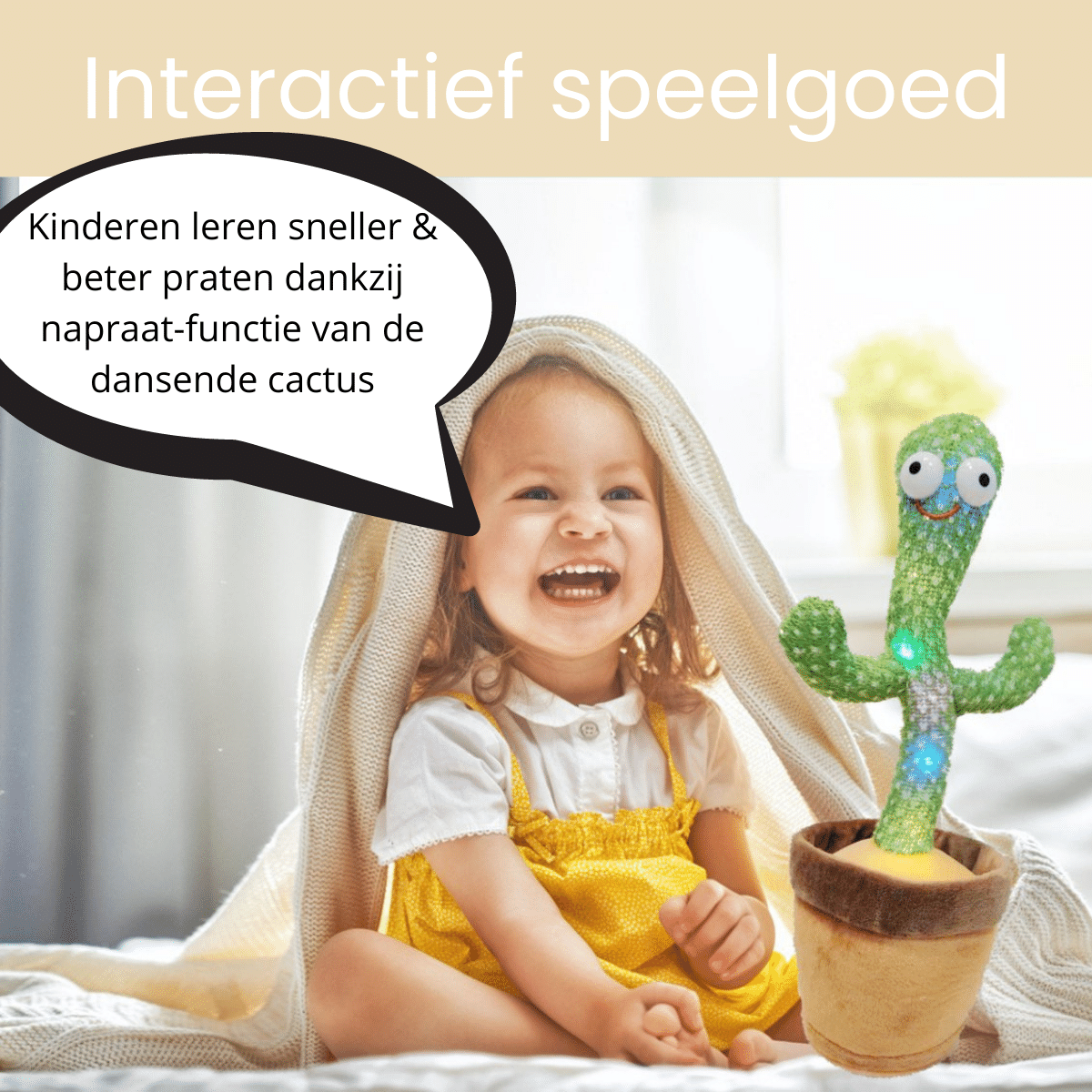 Interactieve Dansende Cactus – Muzikaal Praat- en Bewegingsspeelgoed