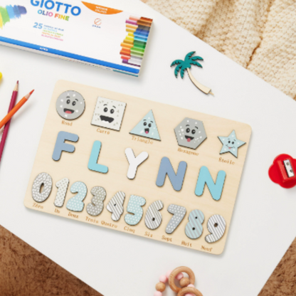 Houten Naampuzzel – Persoonlijk Speel- en Leerbord