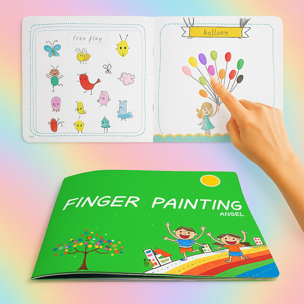 Wasbare Vingerverf Set – Creatief Spel voor Peuters en Kleuters (3+)