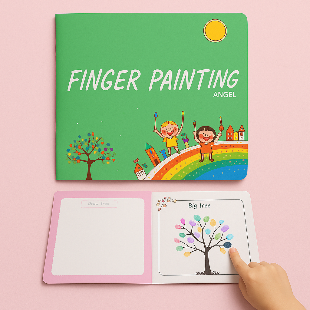 Wasbare Vingerverf Set – Creatief Spel voor Peuters en Kleuters (3+)