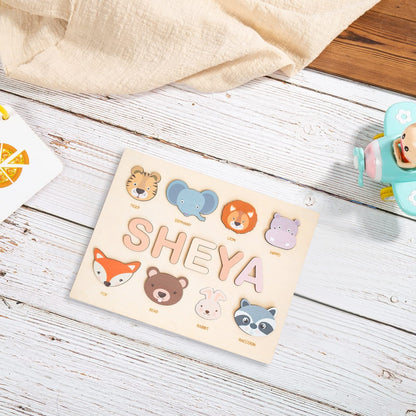 Houten Naampuzzel – Persoonlijk Speel- en Leerbord