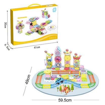 Montessori Bouwset met Tandwielen – Creatief & Bewegend Constructiespeelgoed (3+)