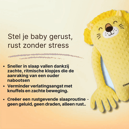 Slaapknuffel Beer met Kalmerende Klopbeweging – Zacht Pluche Slaapvriendje voor Baby’s