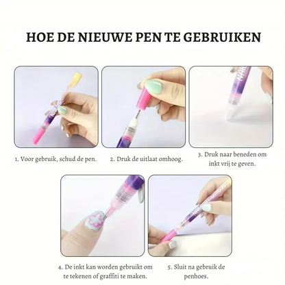 Kindernagelkunst Pennenset – Snel Droog & Zonder Rommel (3+)