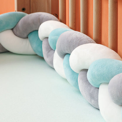 Handgeweven Bedbumper Baby – Zachte Beschermrand voor Ledikant – Katoenmix