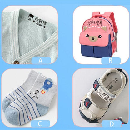 Persoonlijke Kledingstempel – Naam & Illustratie op Schoolspullen (3+)