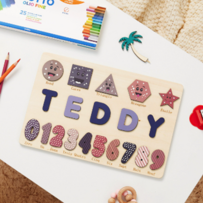 Houten Naampuzzel – Persoonlijk Speel- en Leerbord