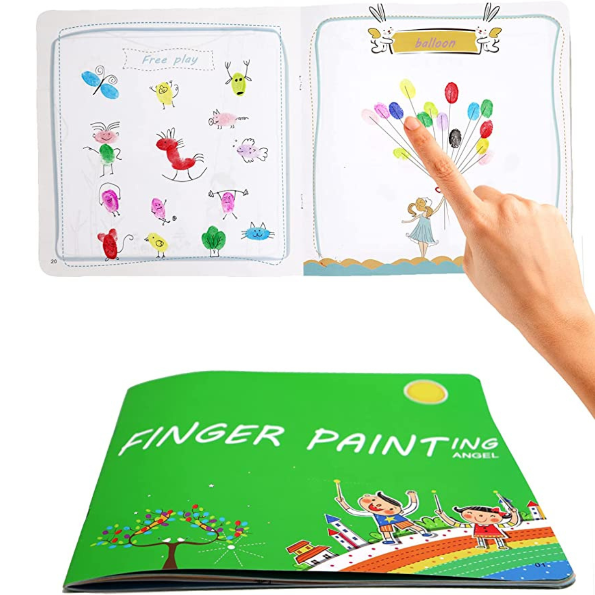 Wasbare Vingerverf Set – Creatief Spel voor Peuters en Kleuters (3+)