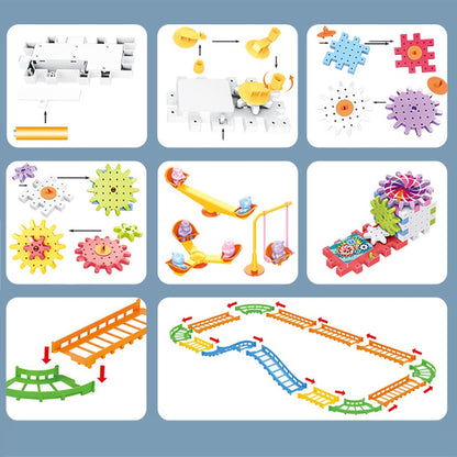 Montessori Bouwset met Tandwielen – Creatief & Bewegend Constructiespeelgoed (3+)