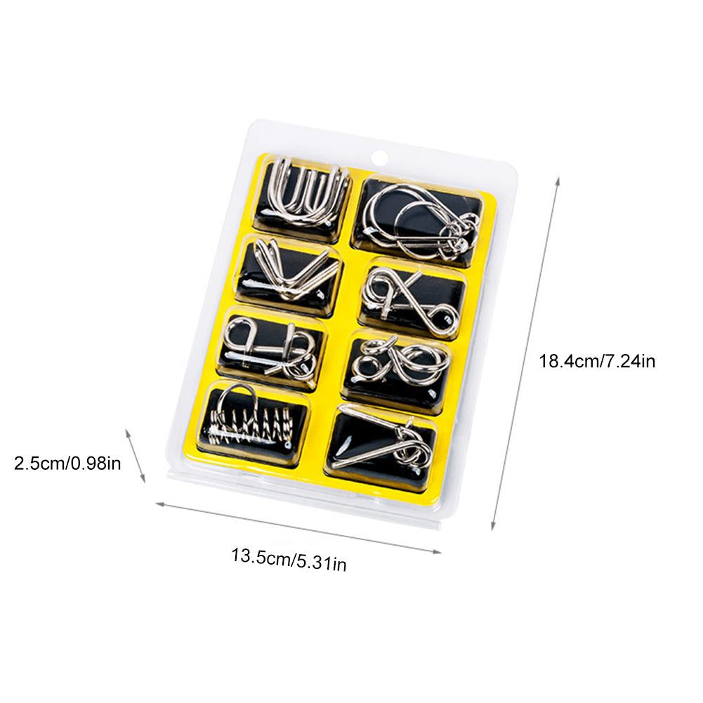 Metalen Puzzelringen Set – Logisch Denkspel & Breintraining