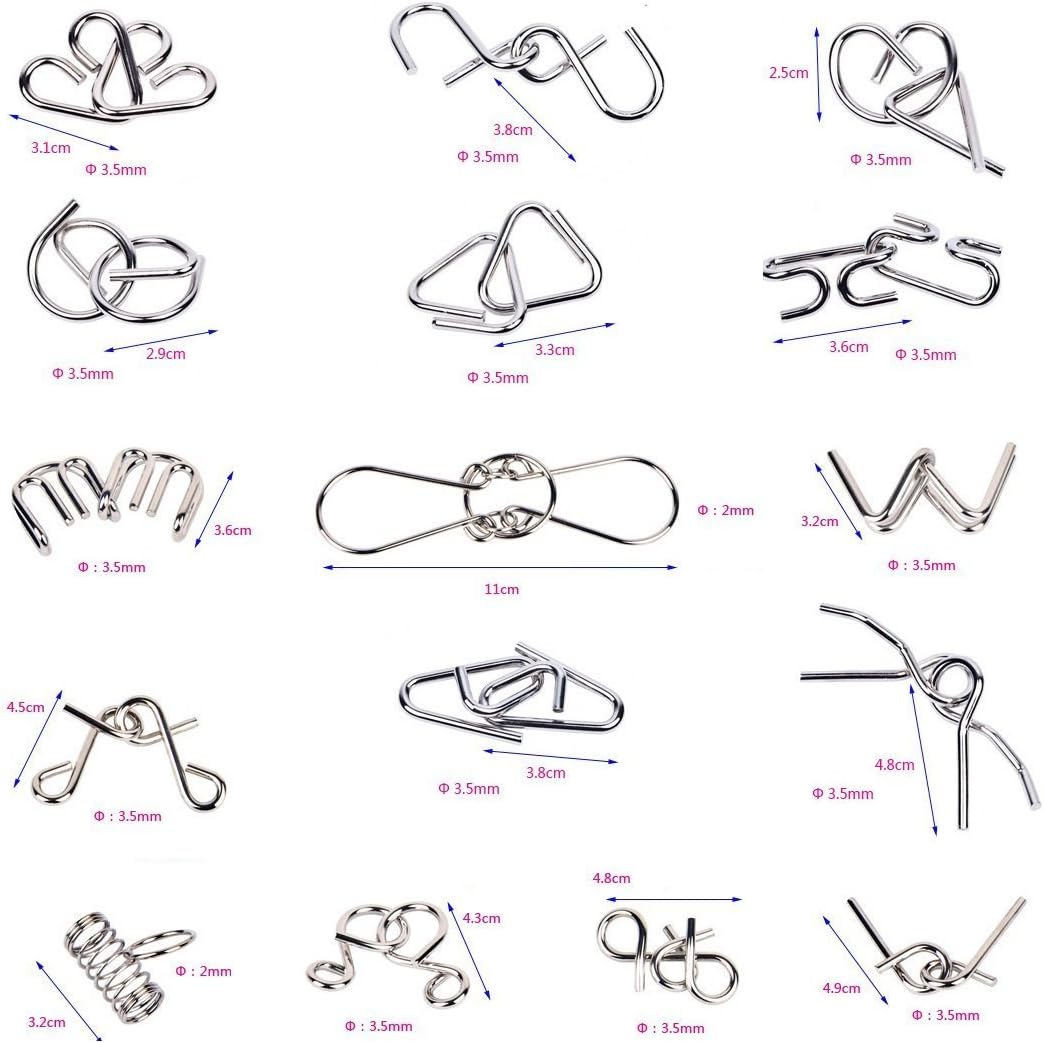 Metalen Puzzelringen Set – Logisch Denkspel & Breintraining