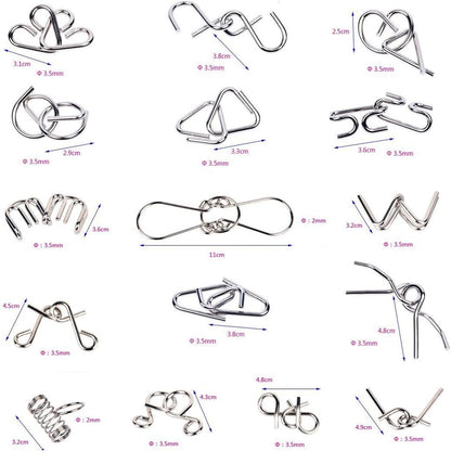 Metalen Puzzelringen Set – Logisch Denkspel & Breintraining