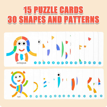 Houten Creatief Mozaïekbord – Educatief Denk- en Bouwspel (3+)