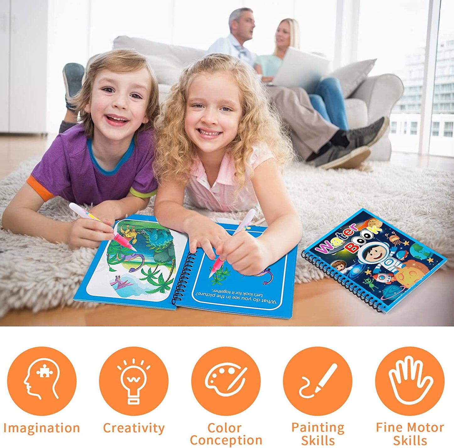 Magisch Water Kleurboek – Herbruikbaar Kleur- & Ontdekspel (3+)