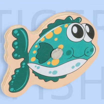 Montessori Magnetisch Visspel van Hout (2+) – Educatief Motoriekspel