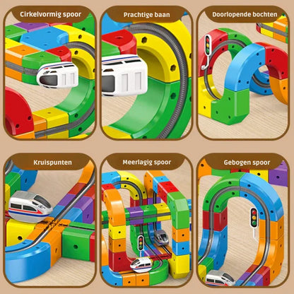 Magnetische DIY Treinbaan – Creatieve Bouwset voor Motoriek & Fantasie (3+)