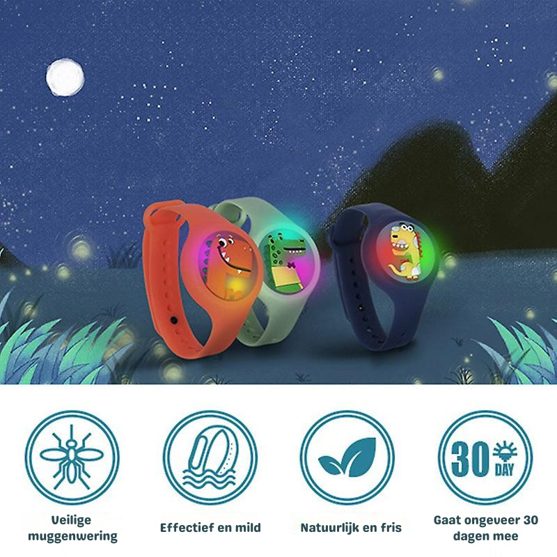 Muggenarmband voor Kinderen – Natuurlijke Bescherming zonder Spray (3+)