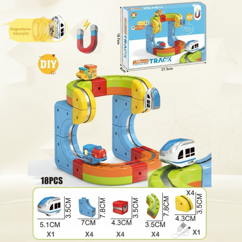 Magnetische Treinbaan met Elektrische Trein – Creatief Bouw- en Ontdekspeelgoed