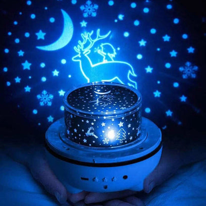 Projectie Nachtlamp met Muziek – Rustgevend Slaaplicht voor Baby en Peuter