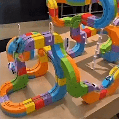 3D Trein Bouwset – STEM Constructiespeelgoed met Zwaartekracht (3 jaar+)
