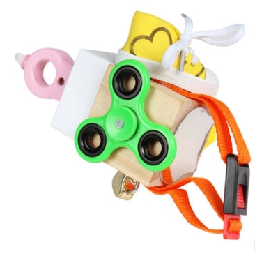 Houten Busy Cube – Montessori Speelkubus voor Motoriek & Ontdekken (3+)