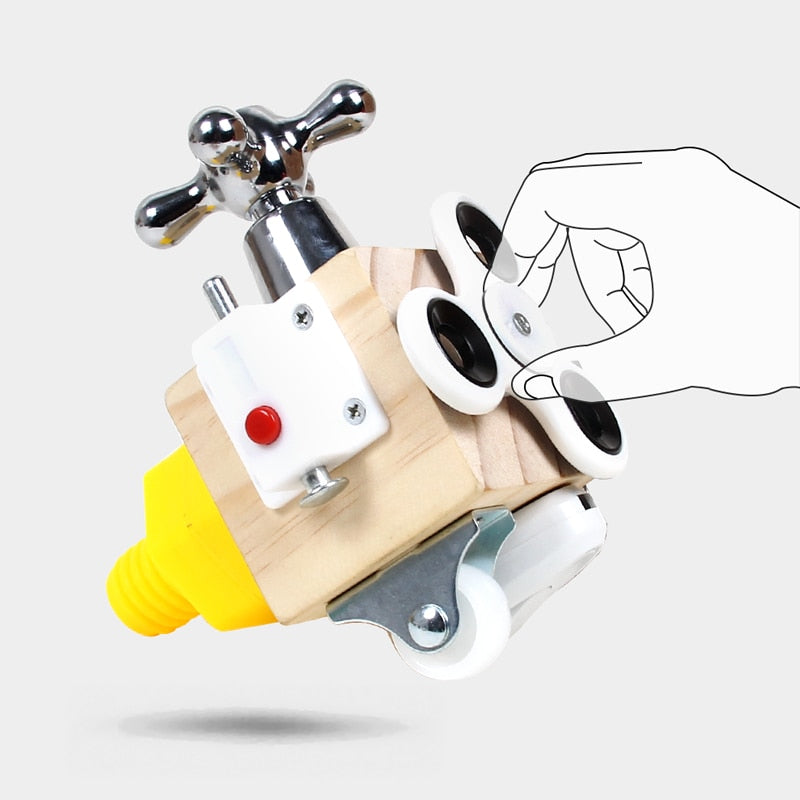 Houten Busy Cube – Montessori Speelkubus voor Motoriek & Ontdekken (3+)