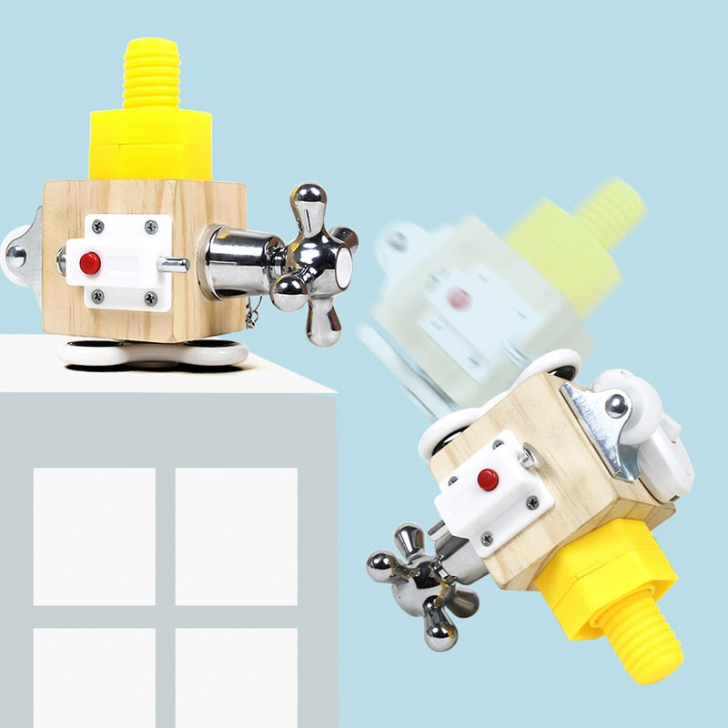 Houten Busy Cube – Montessori Speelkubus voor Motoriek & Ontdekken (3+)