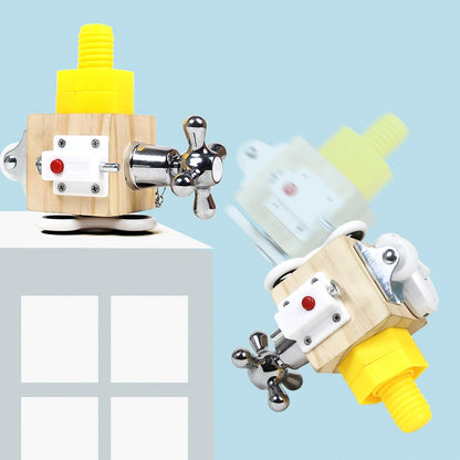 Houten Busy Cube – Montessori Speelkubus voor Motoriek & Ontdekken (3+)