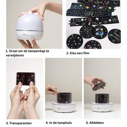 Sterren Hemel Projector – Rustgevende Nachtlamp met Licht & Projectie (3+)
