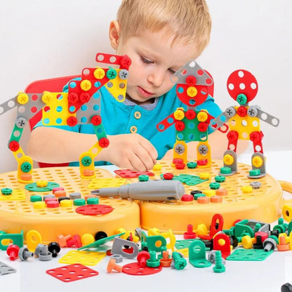 Montessori Gereedschapskoffer – Educatief Constructiespeelgoed met Boormachine (3+)