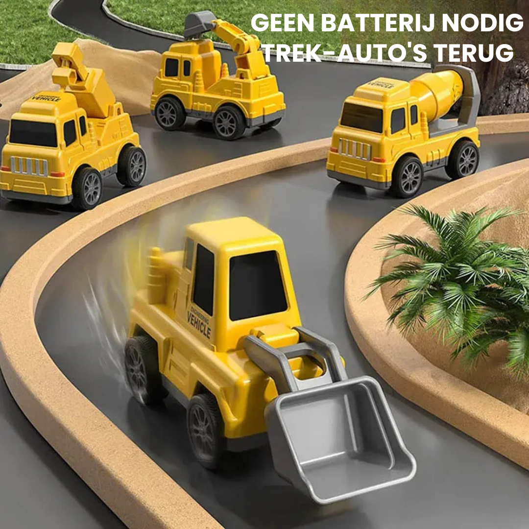 Speelgoed Vrachtwagen Speelset met Licht en Geluid – Opvouwbare Autostad met Voertuigen