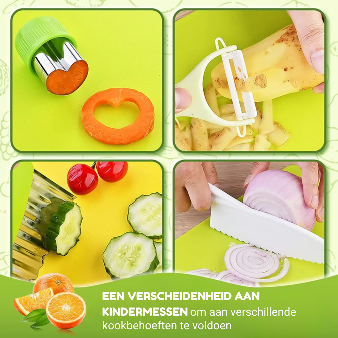 Junior Chef Keukenset – Veilig Snijden & Koken voor Kinderen (3+)