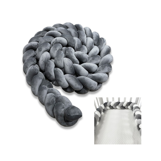 Handgeweven Bedbumper Baby – Zachte Beschermrand voor Ledikant – Katoenmix