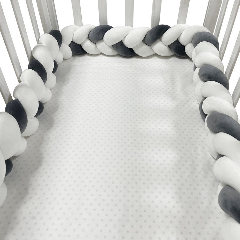 Handgeweven Bedbumper Baby – Zachte Beschermrand voor Ledikant – Katoenmix