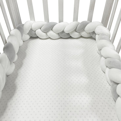 Handgeweven Bedbumper Baby – Zachte Beschermrand voor Ledikant – Katoenmix