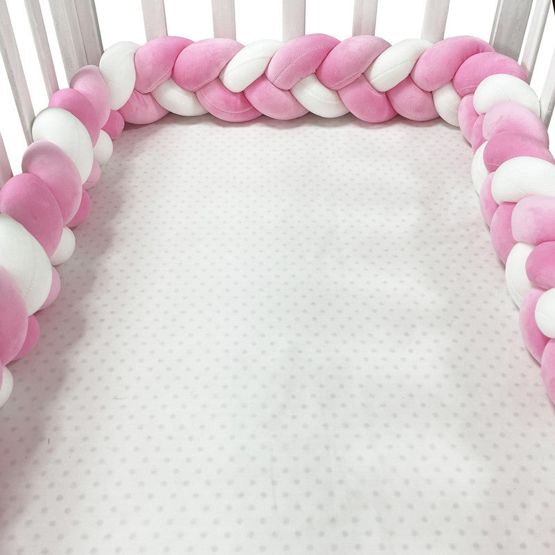 Handgeweven Bedbumper Baby – Zachte Beschermrand voor Ledikant – Katoenmix