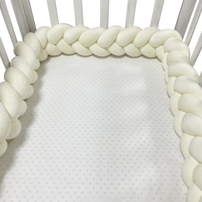 Handgeweven Bedbumper Baby – Zachte Beschermrand voor Ledikant – Katoenmix