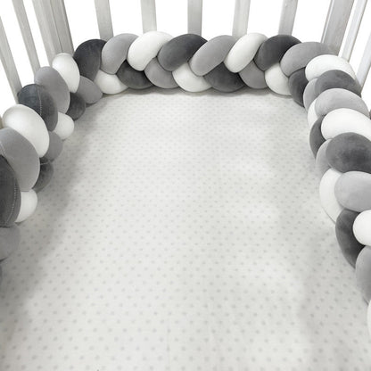 Handgeweven Bedbumper Baby – Zachte Beschermrand voor Ledikant – Katoenmix