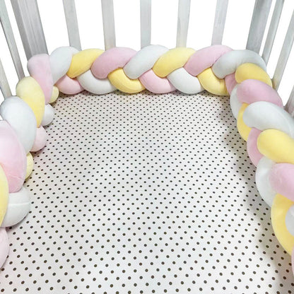 Handgeweven Bedbumper Baby – Zachte Beschermrand voor Ledikant – Katoenmix