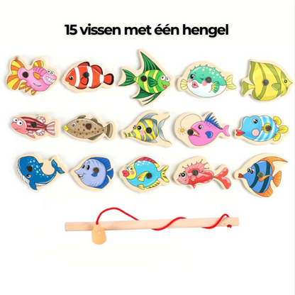 Montessori Magnetisch Visspel van Hout (2+) – Educatief Motoriekspel