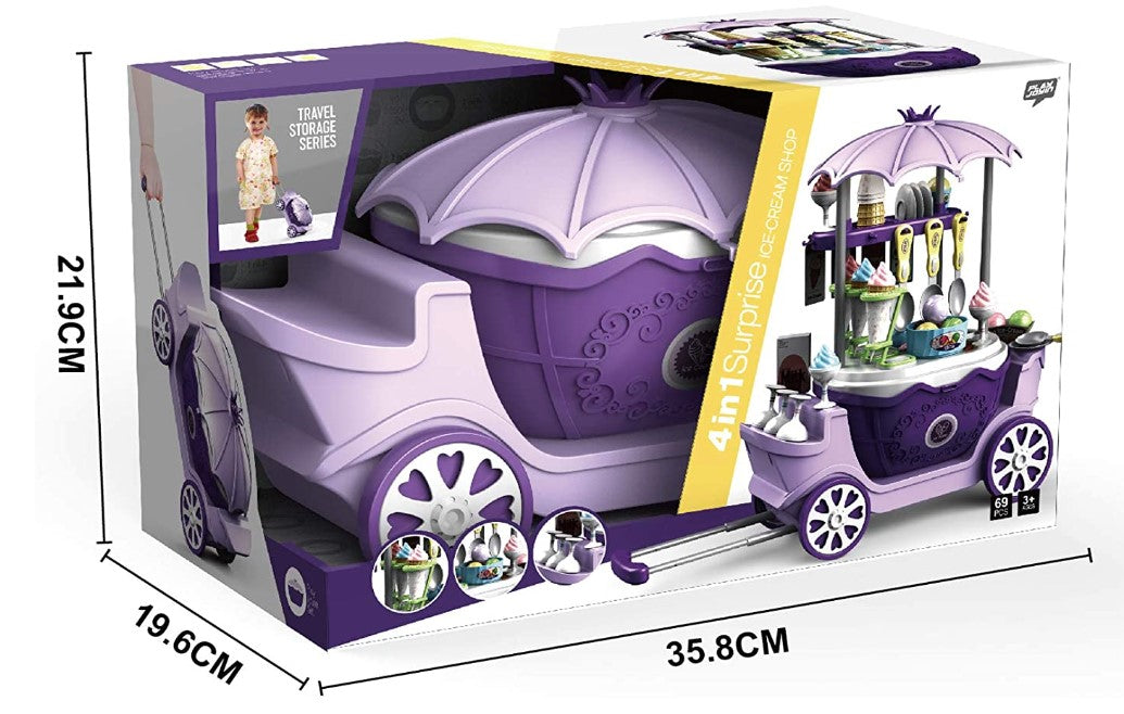 Speelgoed IJswagen met Accessoires – Rollenspel Winkelwagen voor Kinderen