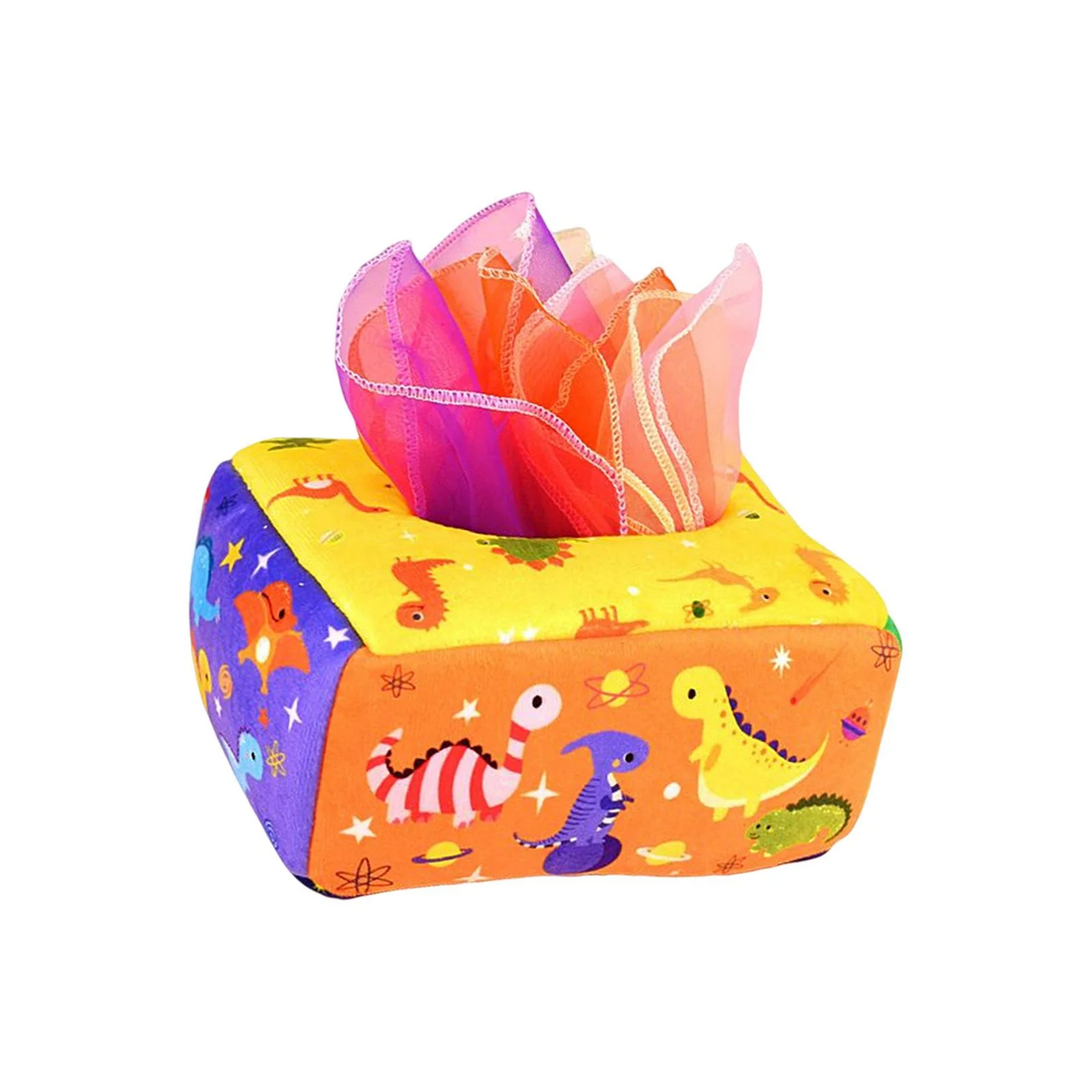 Montessori Stoffen Doos met Tissues (6 mnd+) – Sensorisch Speelgoed voor Baby’s